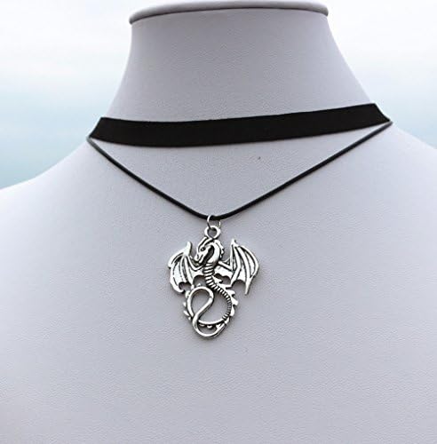 New Bijoux Chokers Collier Vintage Double Layer Dragon Pendant Anime Necklace For Women Jewelry collar collier Hot Girl NK914 (30+5cm)