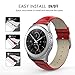 Gear S2 Classic / Gear Sport Watch Band, MoKo Premium Soft Genuine Leather Crocodile Pattern Replacement Strap for Samsung Gear S2 Classic SM-R732 / R735 / Gear Sport SM-R600 Smart Watch, RED