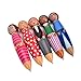 Aimeio 5 PCs Creative Cute Fat Girl Doll Ballpoint Pen Lovely Twig Ball Pen,0.5mm Blue Ink for Writing,Student Gift Office Supplies