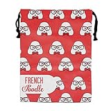 French Poodle Drawstring Pouches Candy Party