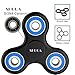 Tri Spinner Fidget Toy,SHUUA The Anti-Anxiety 360 Spinner Premium Quality EDC Focus Toys,Stress Reducer Relieves ADHD Anxiety and Boredom Ceramic Cube Bearing,Black+Blue