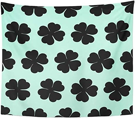 TRUIOKO Tapestry Wall Hanging Abstract Clover for Girls Boys Creative with Green Chaotic Funny and Colorful Polyester Fabric Home Decor for Living Room Bedroom Dorm 50x60 Inches
