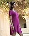 JollieLovin Women's Tunic Top Casual Short Sleeve Swing Loose T-Shirt Dress (Fushia, 1X)