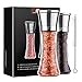 Elegant Salt and Pepper Grinder Set, INTEREST&TASTE Premium Stainless Steel Salt & Pepper Mill Shakers with Clean Brush - Enjoy Your Favorite Spices, Fresh Ground Pepper, Himalayan Or Sea Salts (Tall)