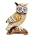 Owl Patio Lights | Outdoor Owl Yard Light - Patio Statue | Solar Decorative LED Animals for Garden, Balcony, Deck | Weather Resistant | Garden Gift | Auto On/Off (Tan)