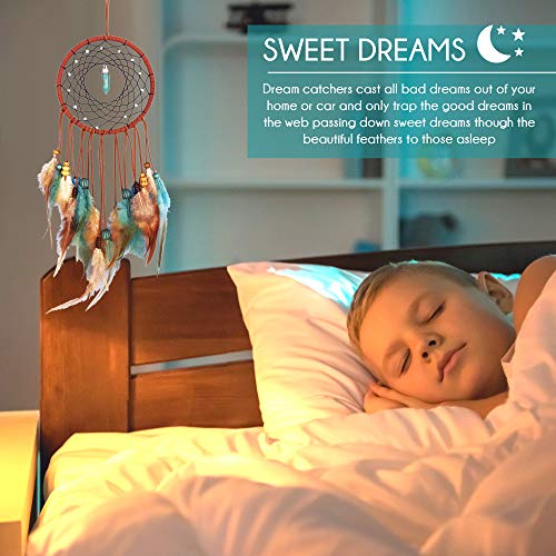 image for BillionBoxes Dream Catchers for Bedroom Decor - Blue Stone Native Amer