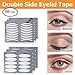 Double Sided Eyelid Tapes - HailiCare Invisible Double Eyelid Fiber Sticker Instant Eyelid Lift 50 Pairs Slim + 50 Pairs Wide, Eyelid Enhancer for Hooded, Droopy, Uneven, Mono-eyelids