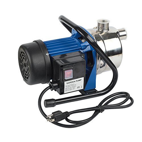 EXTRAUP 1HP Stainless Steel Electronic Portable Shallow Well Pump Booster Pump Lawn Sprinkling Pump Home Garden Water Pump