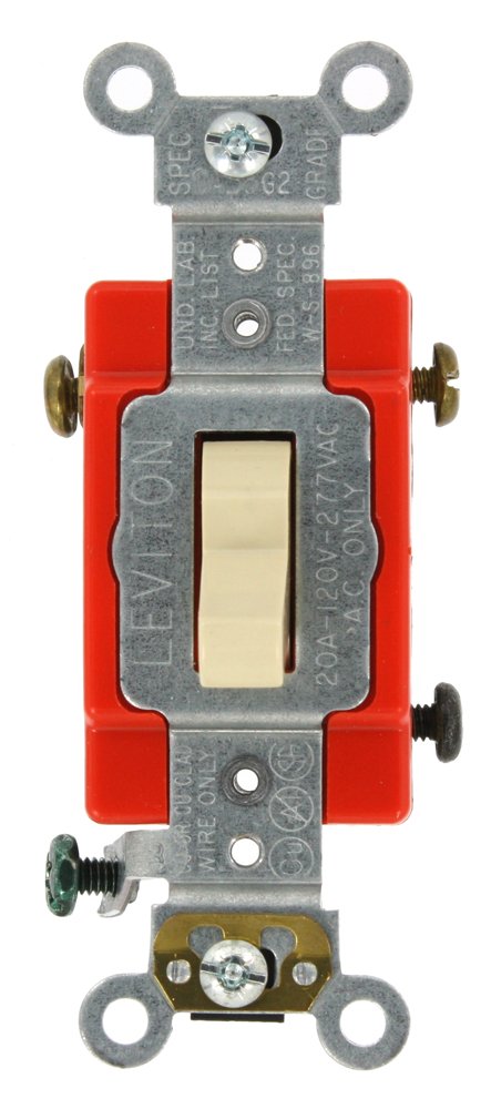 Leviton 1223-LHI 20-Amp, 120-Volt, Toggle Lighted