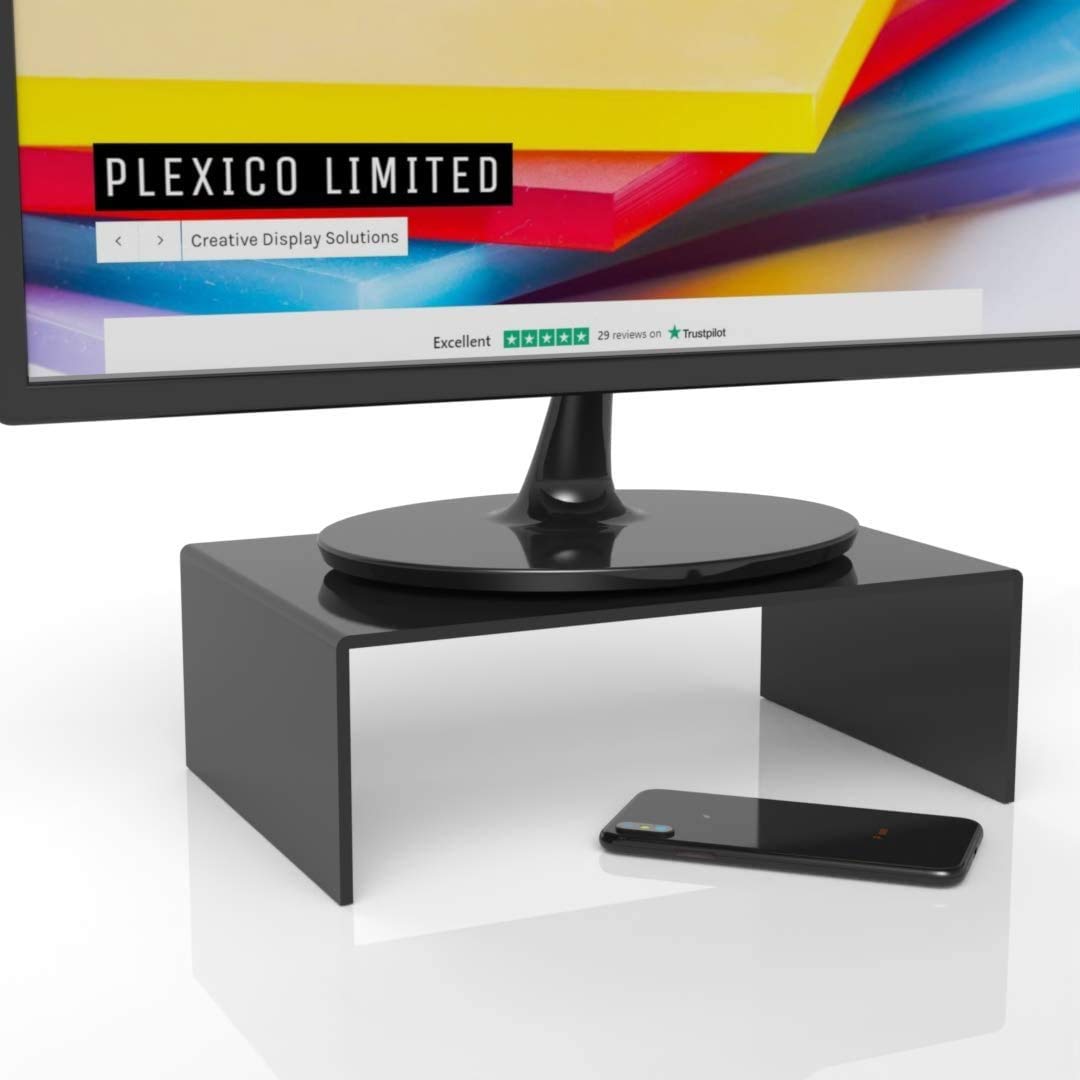 INDIAN DECOR . Heavy Duty Acrylic Monitor Stand (Black, Standard