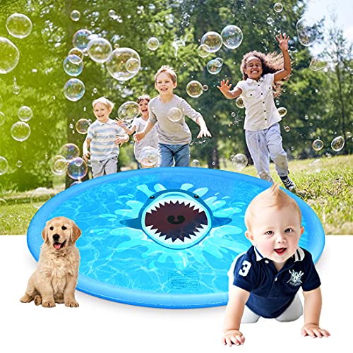RAKEESA Sprinkler for Kids, Sprinkler Pad & Splash Play Mat 68\