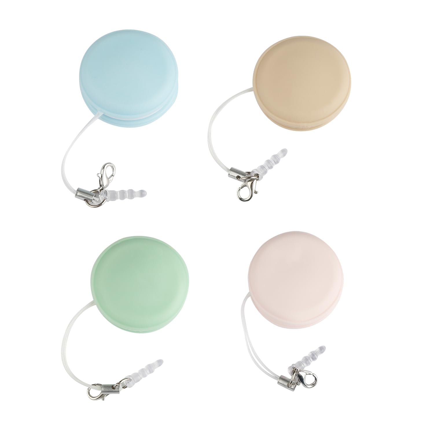Tabanzhe 4 Pcs Macaroon Shape Multifunctional Screen Cleaner- Cell Phone Computer Glasses Lens Outdoor Cleaner Cloth, Compact and Easy to Store(4 Colors)