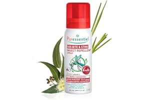 Puressentiel Bite & Sting Repellent & Soothing Spray 75 ml – Mosquito, Insect, Fly, Tick Repellent – Effective Up to 7 Hours 