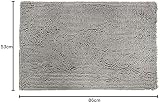 Amazon Basics Non-Slip Chenille Microfiber Bath Mat 53 x 87 cm Platinum view 2