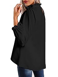 Avanova Women 3/4 Sleeve Work Business Top Ruffle