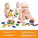 BETTROOM Toddler toys Wooden Educational Preschool Shape Color Recognition Geometric Board Block Stack Sort Puzzle for 1 2 3 4-5 6 year olds and Up Kid girls boys Children Baby