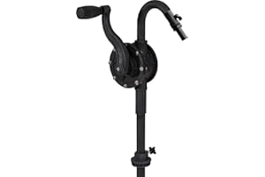 Lumax LX-1321 Black Corrosion Resistant Rotary Barrel Pump. Fits 15 to 55 Gallon Drums with Standard 2” Bung Opening. Also suitable for transferring Petroleum based Fluids of Light to Medium Viscosity