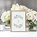 Bliss Collections Greenery Wedding Table Numbers, 1-25, Centerpiece Decorations, Double Sided 4x6 Calligraphy Design, Numbers 1-25 and Head Table Card Included