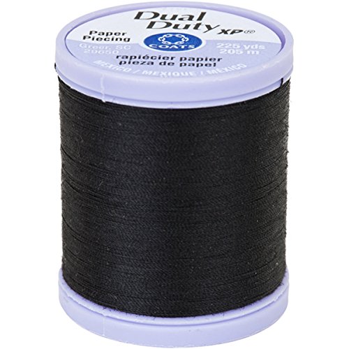 Coats Dual Duty XP Paper Piecing Thread, 225 yd, Black
