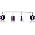 Spreader Bar Heavy Duty Stainless Steel Expandable Silver Bar Home Gym with 4pcs PU Purple Adjustable Strap,Sports Aid Training Fitness Gear Pilates Aid Kit,Yoga Set