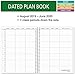HARDCOVER 7 Period Dated Teacher Lesson Plan; Days Horizontally Across The Top Dated for 2019-2020 Academic Year (D101) (+) Bonus Clip-in Bookmark (Spring Floral)