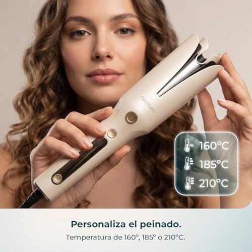 Rizador de Pelo Automático con Tecnología Plasma SurfCare Magic Waves Plasma. Barril de 32mm, Revestimiento de Cerámica, 160º-210ºC, Botón de Rotación, Función Memoria, Rápido Calentamiento