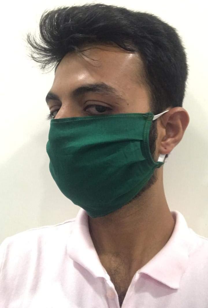 SAIFPRO Pollution Dust Protection Cotton Half Face Bike Riding/Doctor Mask - Pack of 3 Pieces