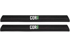 COR Surf Aero Roof Rack Pads for Paddleboard, Kayak, Surfboards, SUP, Snowboard, Paddleboard and Canoe | for Wide Aero Style Bars (Black, 28" Wide)