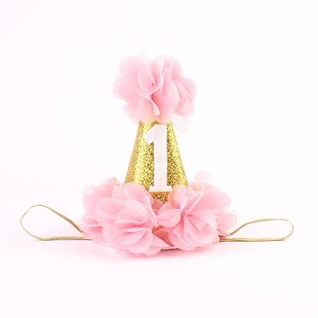 Amazon Com Mini 1st Birthday Hat For First Birthday Baby Girl One