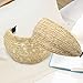 Lace Flower Headband - Lace Hairband Black Flowers Head Wrap Women's Classic Hairband Hair Accessory (Beige Strip)
