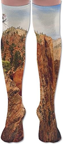 FJVDFFF HammockLiving Angels Landing Zion National Park Utah Compression Socks BEST Stockings For Running, Medical,Athletic,Edema,Diabetic,Varicose Veins Travel,Pregnancy,Shin Splints,Nursing