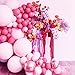 Captank Pink Pastel Garland Kit: 106 Red Fuschia Latex Balloons, 16ft Strip Tape, 100 Dot Glue, Ribbon for Kids Adult Birthdays Weddings Party