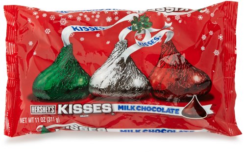 Holiday Hershey's Kisses Milk Chocolate, 11-Ounce Bag