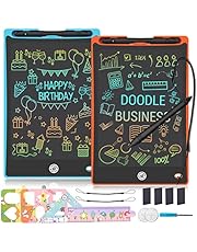2 Pack LCD Writing Tablet, 8.8 Inch Colorful Doodle Board Drawing Tablet for Kids, Erasable Electronic Painting Pads, Learning Educational Toy Gift for 3+ Years Old Girls Boys Toddlers (Blue and Pink)