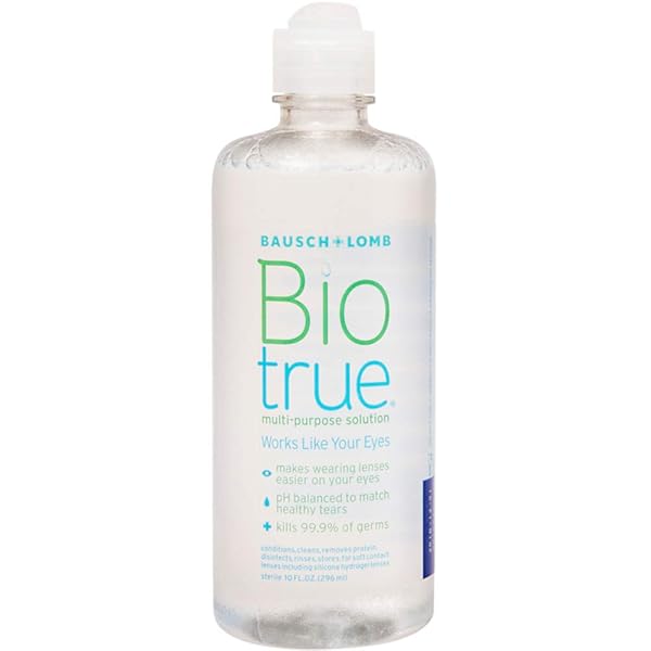 BAUSCH AND LOMB BIOTRUE SOFT CONTACT LENSE & SILICONE HYDROGEL LENSE MOISTURIZING SOLUTION 10 OZ, 2 TWIN PACKS