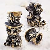 CooB 1Pcs/Lot EDC Paracord Bead Beads Pendant Charm Zipper Pull Hair Beard. DIY Hand-Casted Metal Beads Pendants Charms for Custom Making Paracord Bracelet Alice in Wonderland (Cheshire CAT Bronze)