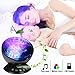 [Newest Design] Remote Control Ocean Wave Projector 12 LED &7 Colors Night Light with Built-in Mini Music Player for Living Room and Bedroom (12 LED Black)