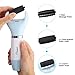 Ovonni Electric Foot Callus Remover with Manual Foot File Rasp - Battery Operated Pedicure Shaver for Removing Dead, Hard, Cracked Skin with 3 Interchangeable Rollers and 2 Speeds