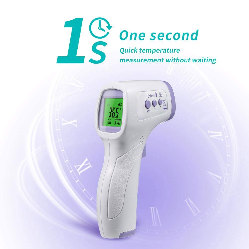 Forehead Thermometer for Adults, Kids, or Baby Non Contact No Touch Digital Infrared for Fever Medical Home Use Instant Reading with Fever Alarm: Industrial & Scientific