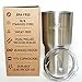 30oz Stainless Steel Tumbler - Mug - Cup - With Lid, Eco-Friendly Double Walled Vacuum Insulated - Ideal For Both COLD (Smoothie Shakes Soda Water) & HOT (Coffee Tea Hot Chocolate) Drinks!