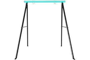 FRUYYZL Swing Stand Frame, 440lbs Weight Capacity Swing Stand, Heavy Duty A-Frame Swing, Single Swing Frame for Yoga Hammock Saucer Baby Porch Swing,Green(Swing NOT Included)