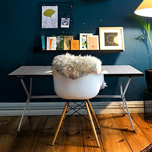 KingCamp Folding Camping Table Aluminum Roll Up Table Oversized Large