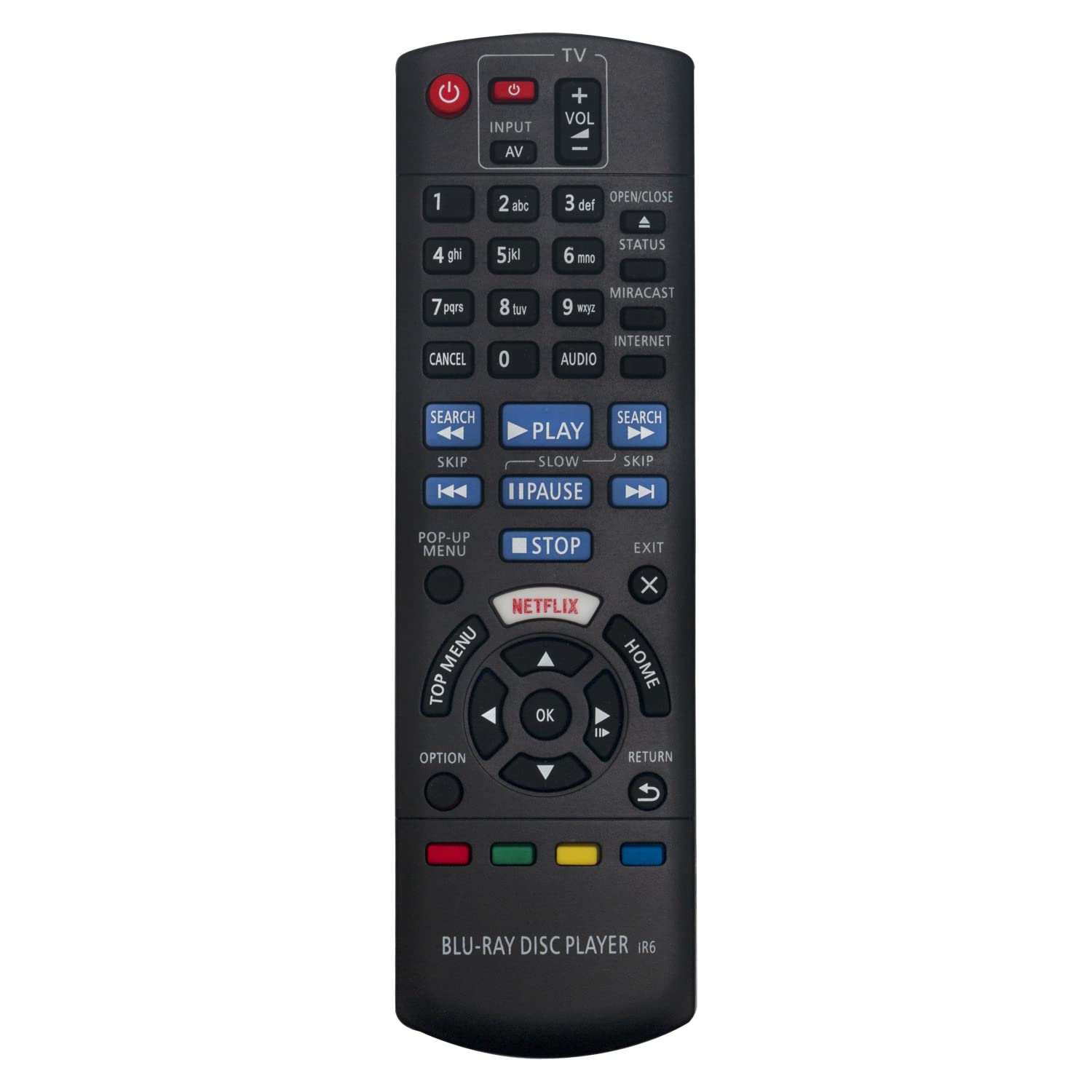 N2QAYB001031 VINABTY Replacement Remote Control Fit for Panasonic Blu-ray Disc Player DMP-BDT280 DMP-BDT270 DMP-BD73 DMP-BDT270 DMP-BDT170 DMP-BDT166 DMP-BDT165 DMP-BD83 DMP-BD73