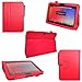 i-design Google Nexus 10 Premium PU Leather Case with Flip Stand Support, Stylus holder and Wake/Sleep Function (Google Nexus 10, Red)