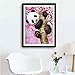 MXJSUA DIY 5D Diamond Painting Panda by Number Kits for Adults, Panda Diamond Painting Kits Round Drill Diamond Art Kits Picture Arts Craft for Home Wall Art Decor 12x16 inch