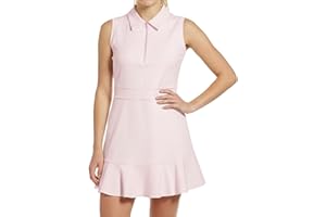 IFFEI Women's Golf Dress with Built in Bra and Separate Shorts Sleeveless Polo Tennis Dress Zip up Workout Dresses