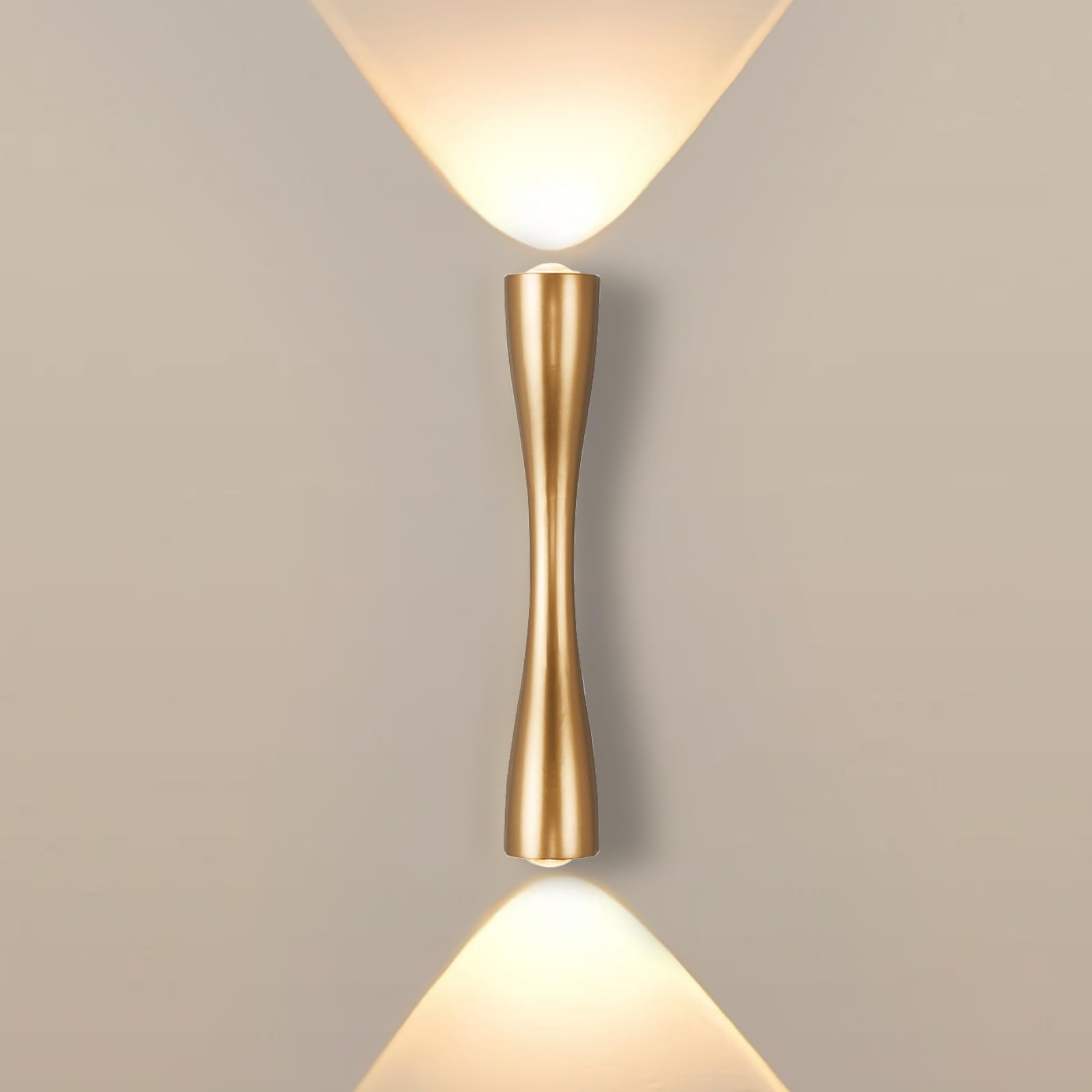 YOOCHUENG Up Down Wall Lights Indoor,Gold LED Wall Lamp,Modern Sconce for Hallway Staircase Porch Bathroom,Warm Light,35CM