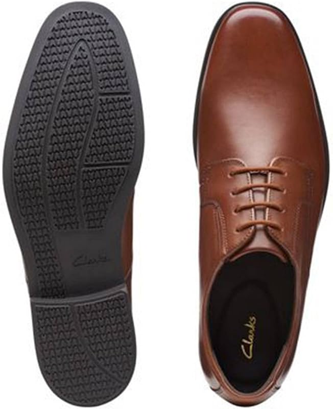 Men's Bensley Lace Oxford, Lea marrón Oscuro, 44 EU