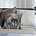 HGOD DESIGNS Wolf Pillow Case,Best Cool Wolf Dream Catcher Cotton Linen Cushion Cover Square Standard Home Decorative for Men/Women 18x18 inch Brown Green Gray