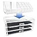 Makeup Organizer Jewelry Acrylic Case | For Lipstick Nail Polish Brushes Cosmetic Beauty Products | 3 Drawers Storage Display Box Holder By Clear Acrylics